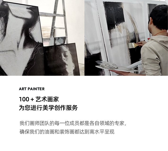 跨境热销手绘油画 波浪风景挂画轻奢壁挂玄关客厅卧室装饰画详情13
