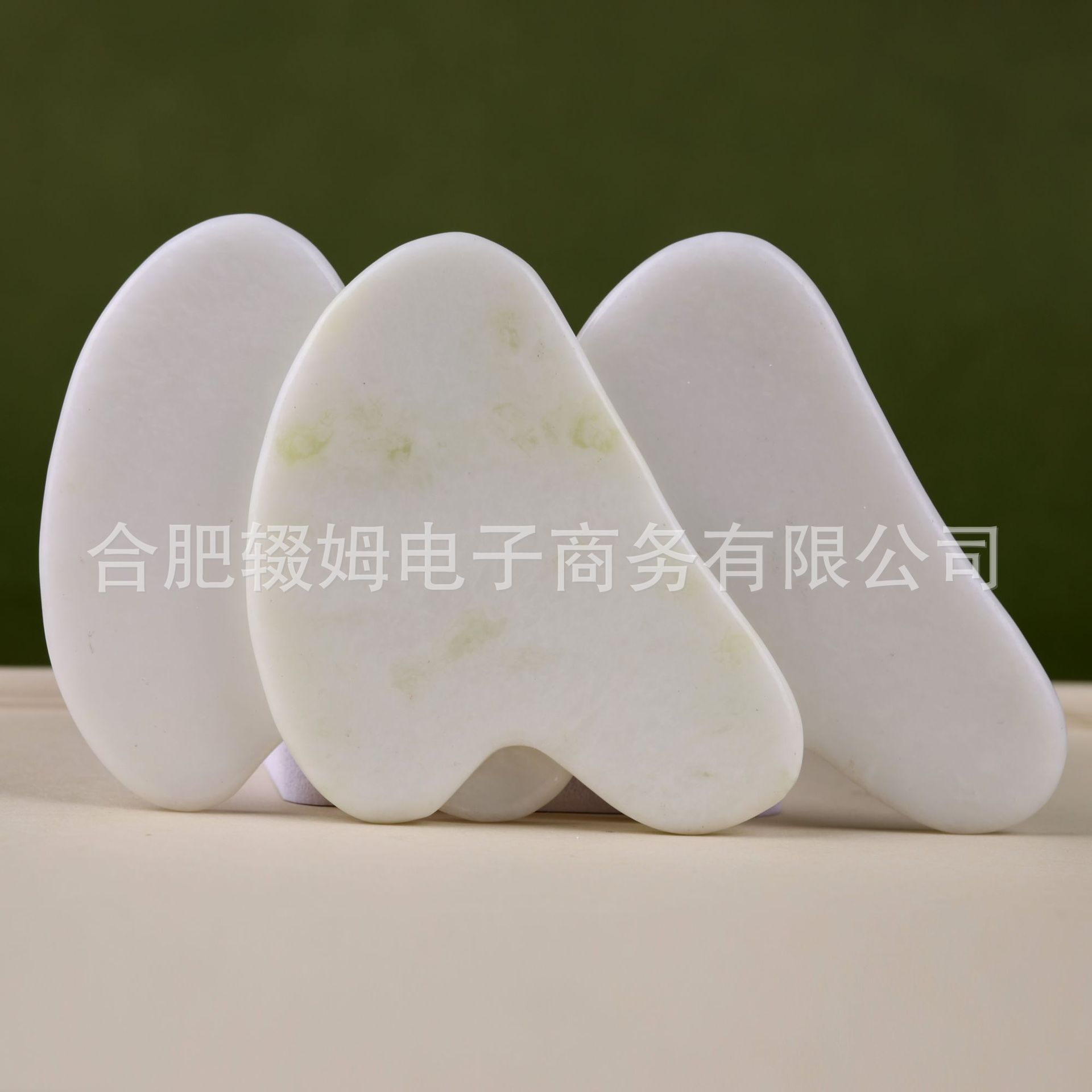 天然岫玉玉石板面部美容按摩器全身通用牛角刮板岫玉刮痧板经络详情33