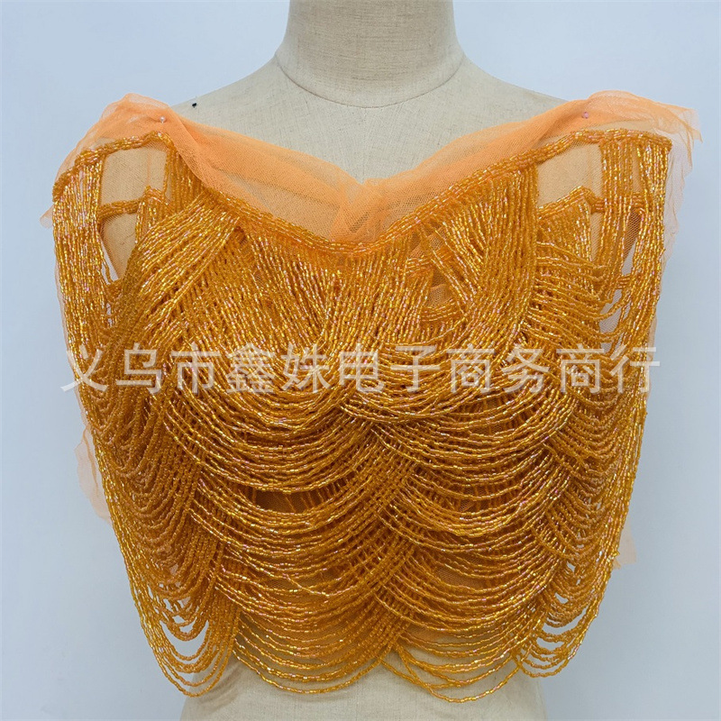 New tassel clothing, wedding dresses and evening gowns, handcrafted tassel applique garments pic 21