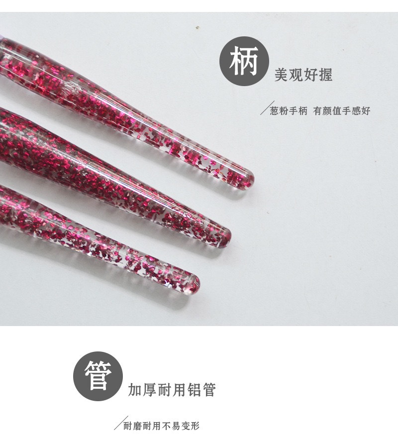 Factory wholesale of 10 sets of makeup brushes, scallion brushes, handle brushes, beauty tools, makeup tools, loose powder and concealer brushes pic 4