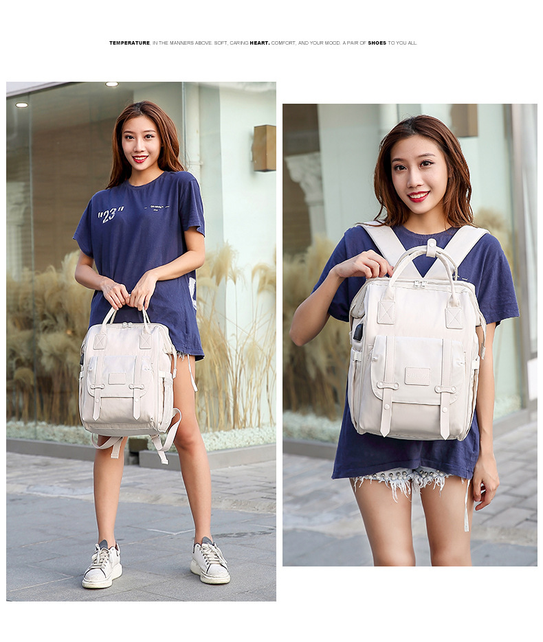 媽咪包定制雙肩背包手提袋大容量多功能防水母嬰包訂制usb媽媽包詳情10