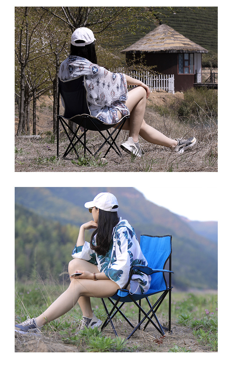 Outdoor folding chairs, armchairs, outdoor leisure fishing chairs, foldable beach chairs, portable camping and picnic equipment pic 7