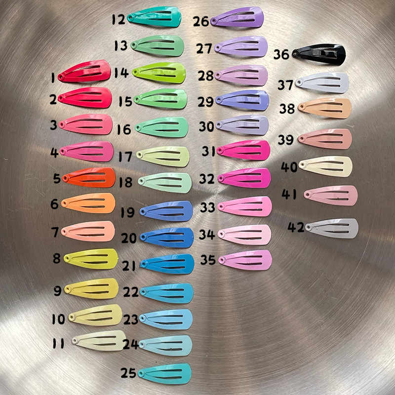 2cm colorful painted mini bb clip, water drop clip, small cloth ob11bjd, baby hair clip, pet hair clip pic 4