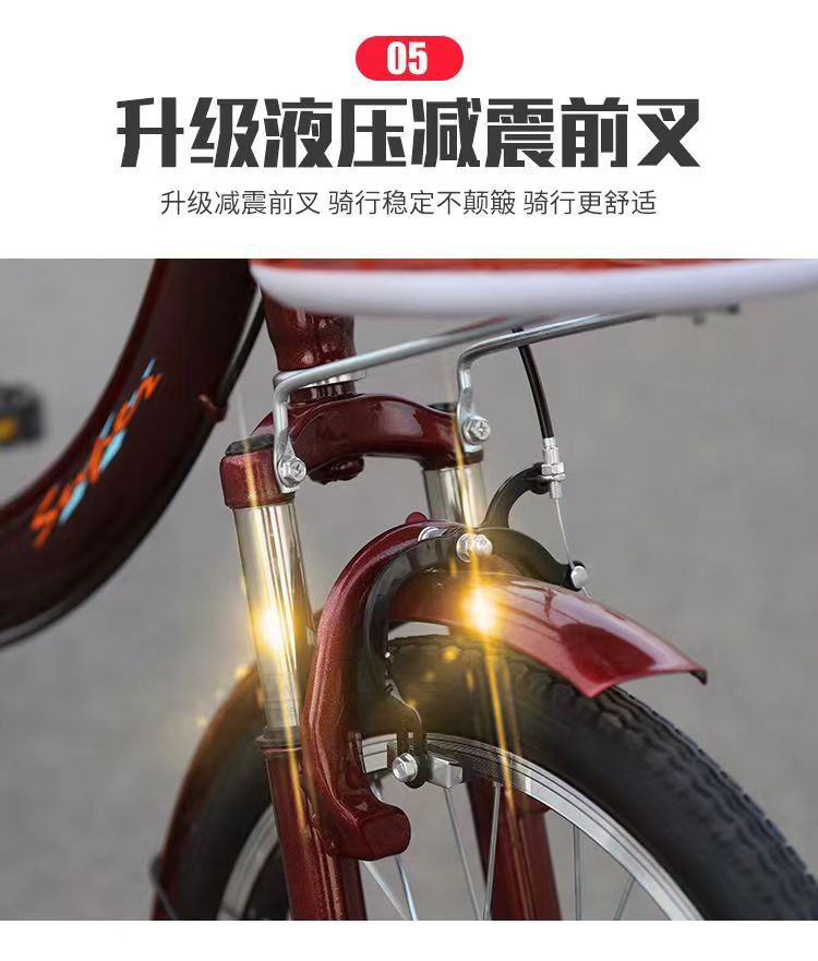 跨境三健老年三轮自行车成年人力代步车脚踏脚蹬车老人轻便小型车详情14