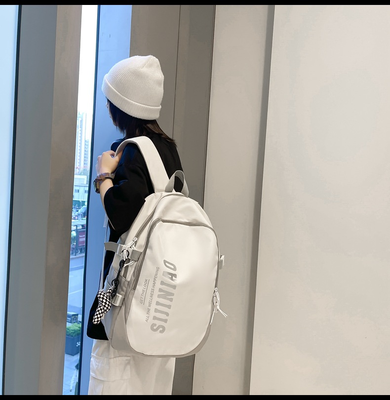 韩版新款书包女高中生日系简约初中生双肩包男初中大学生电脑背包详情14