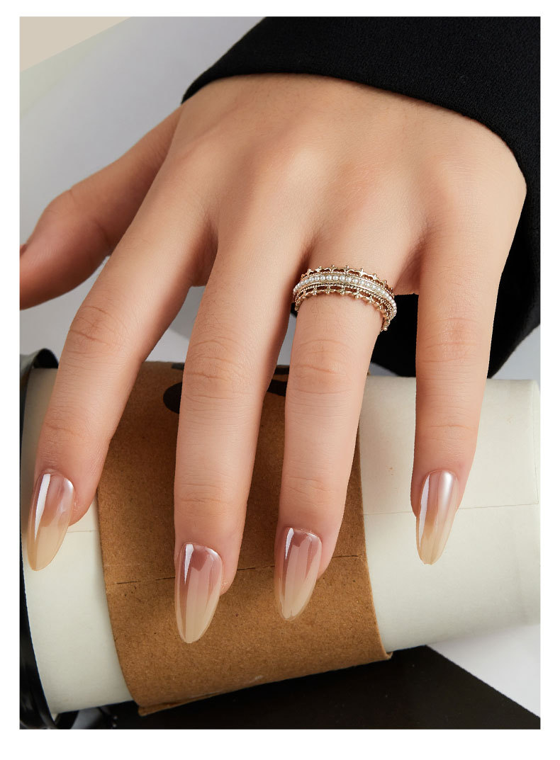 法式宫廷风皇冠开口戒指时尚百搭高级感可调节食指戒欧美跨境指环详情13