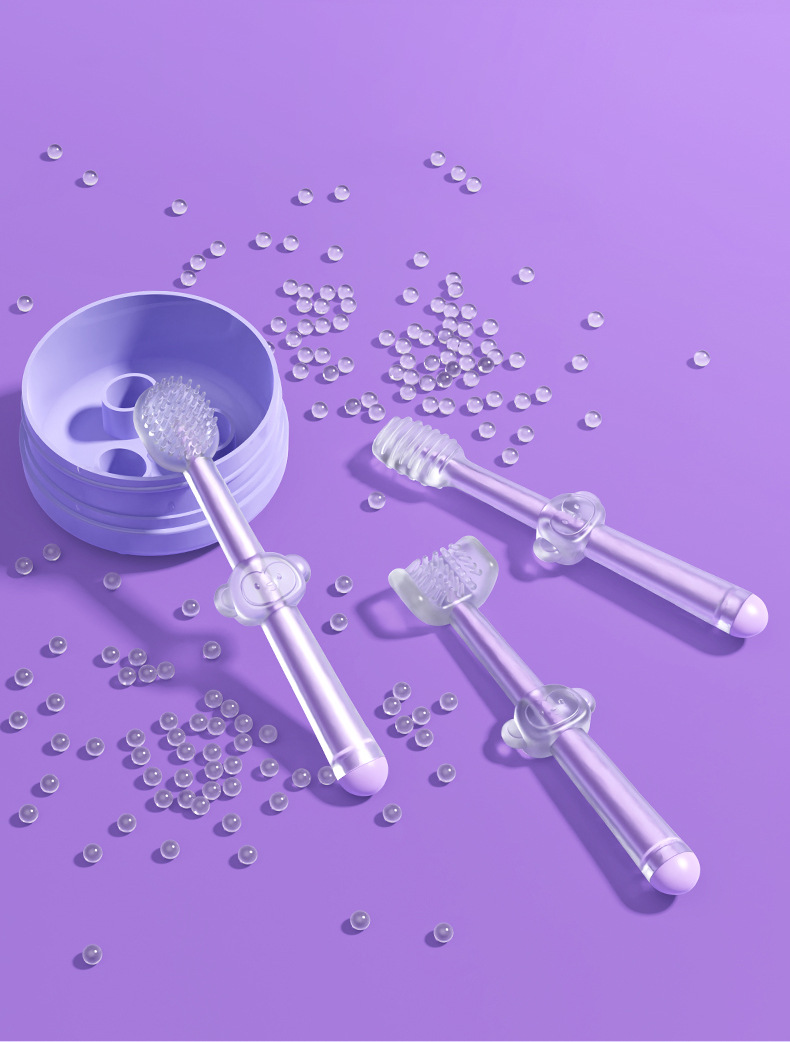 婴儿牙刷婴幼儿乳牙硅胶新生宝宝刷牙用0-1岁舌苔口腔清洁三支装详情8