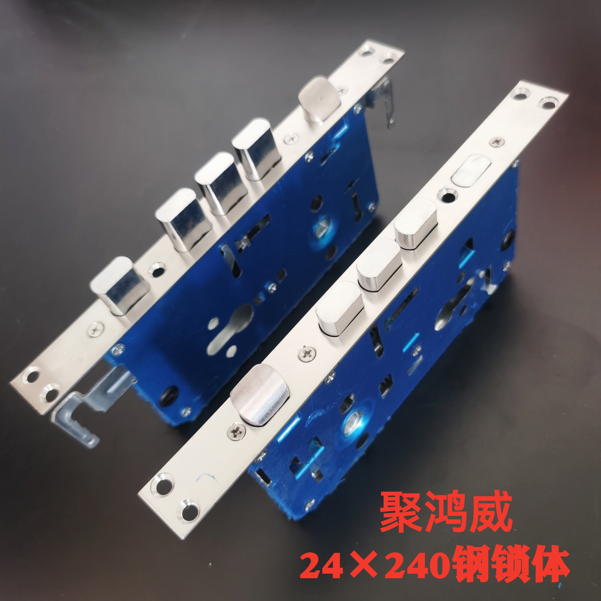 鸿威厂家直销进户门铁把手防盗大门铁拉手通用型黑金刚铁把手双活详情9