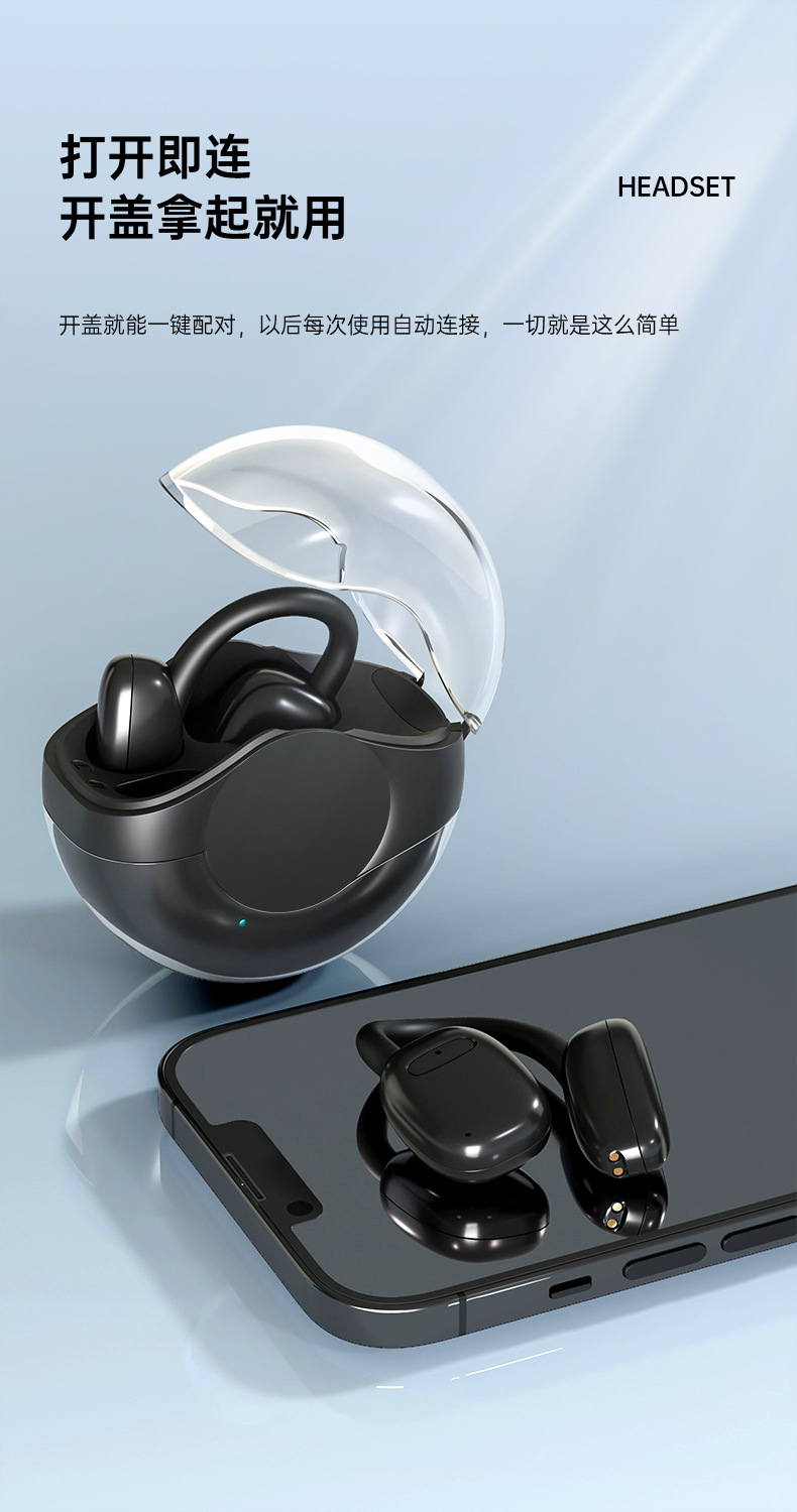 Трансграничные беспроводные наушники OWS bluetooth, HiFi с очень длинной акустикой, и с коротким контактным управлением V5.3 pic 11