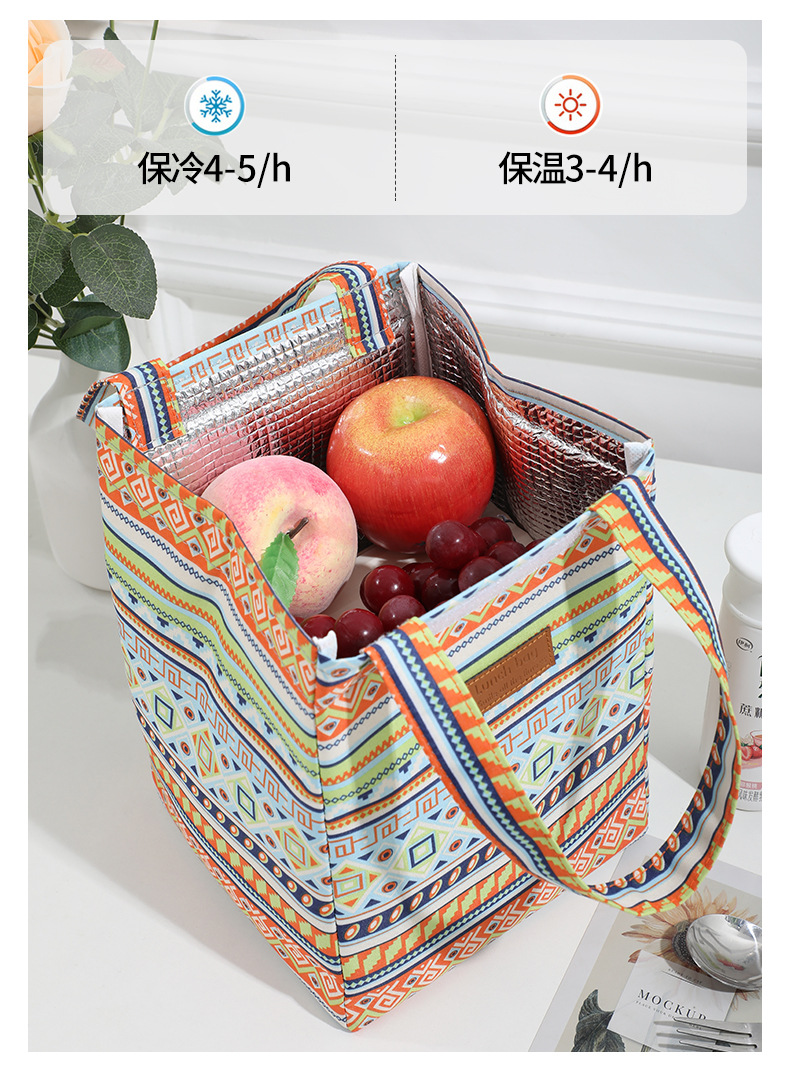 厂家直销饭盒袋牛津布午餐学生上班族手提饭盒袋野餐露营保温包详情7