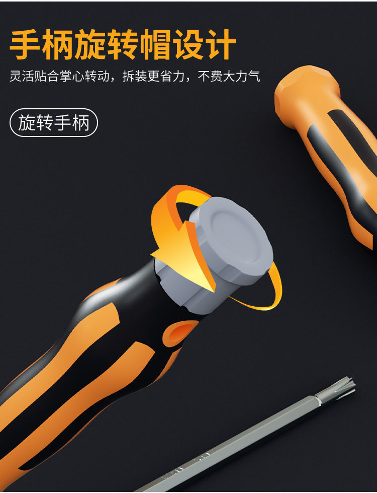 7-in-one screwdriver set, combination of screwdriver bits, plum blossom fine repair household disassembly tools, cross and multi-functional screwdriver pic 7