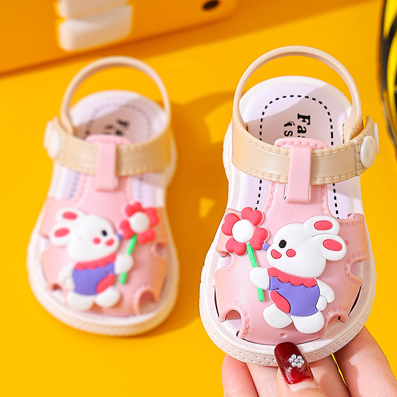 儿童凉鞋卡通幼儿包头洞洞鞋男童宝宝室内防滑软底女童沙滩鞋夏季详情14