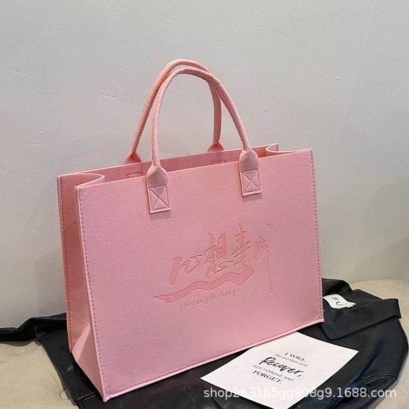 国潮中秋节礼品袋时尚中秋节毛毡包中式高档月饼礼盒手提袋福利详情8