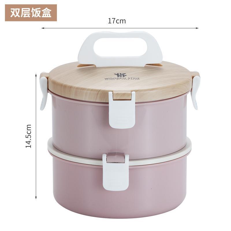 علبة غداء Bento Box في علبة وجبة خفيفة ذات طابقين، من طراز Plack Holdel Wird Web 304 من الفولاذ المقاوم للصدأ pic 21