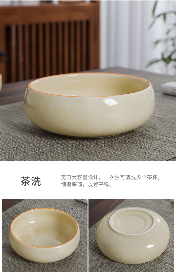 德化汝窑茶具套装全套泡茶盖碗高档套装茶壶自动懒人石磨泡茶器详情19