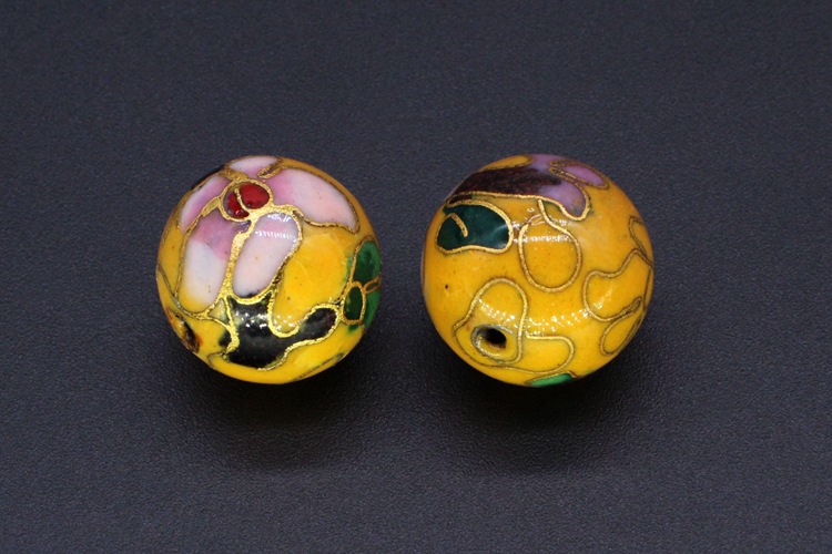Traditional copper-based cloisonne enamel jewelry, prayer beads, chain accessories, Jingtai blue polished 12#, 14#, 16# round beads pic 31
