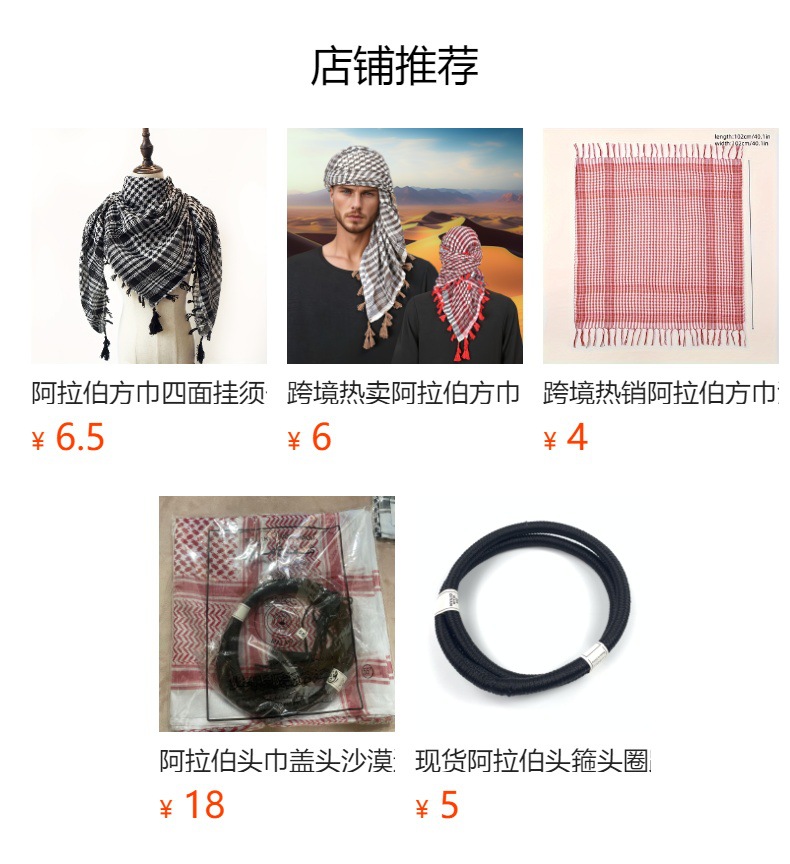 Cross-border best-selling desert tactical scarf, Arabian headscarf, black and white checkered square scarf, jacquard tassel scarf manufacturer pic 2