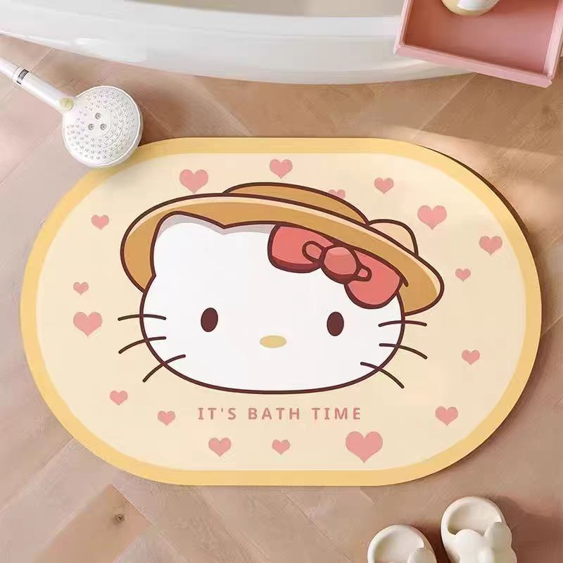 卡通可爱HelloKitty地垫家用浴室吸水卫生间门口防滑脚垫详情28