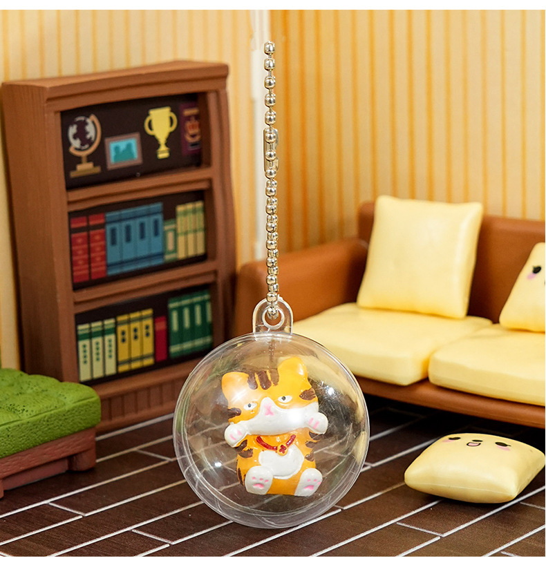 原创糯叽叽元气猫猫摆件可爱精致树脂公仔居家桌面摆饰车内装饰品详情12