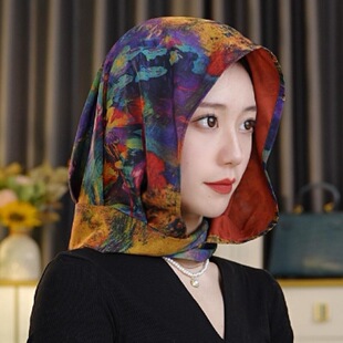 刺绣民族风棉麻围巾女秋冬季披肩两用春秋夏季丝巾长款国风刺绣详情15
