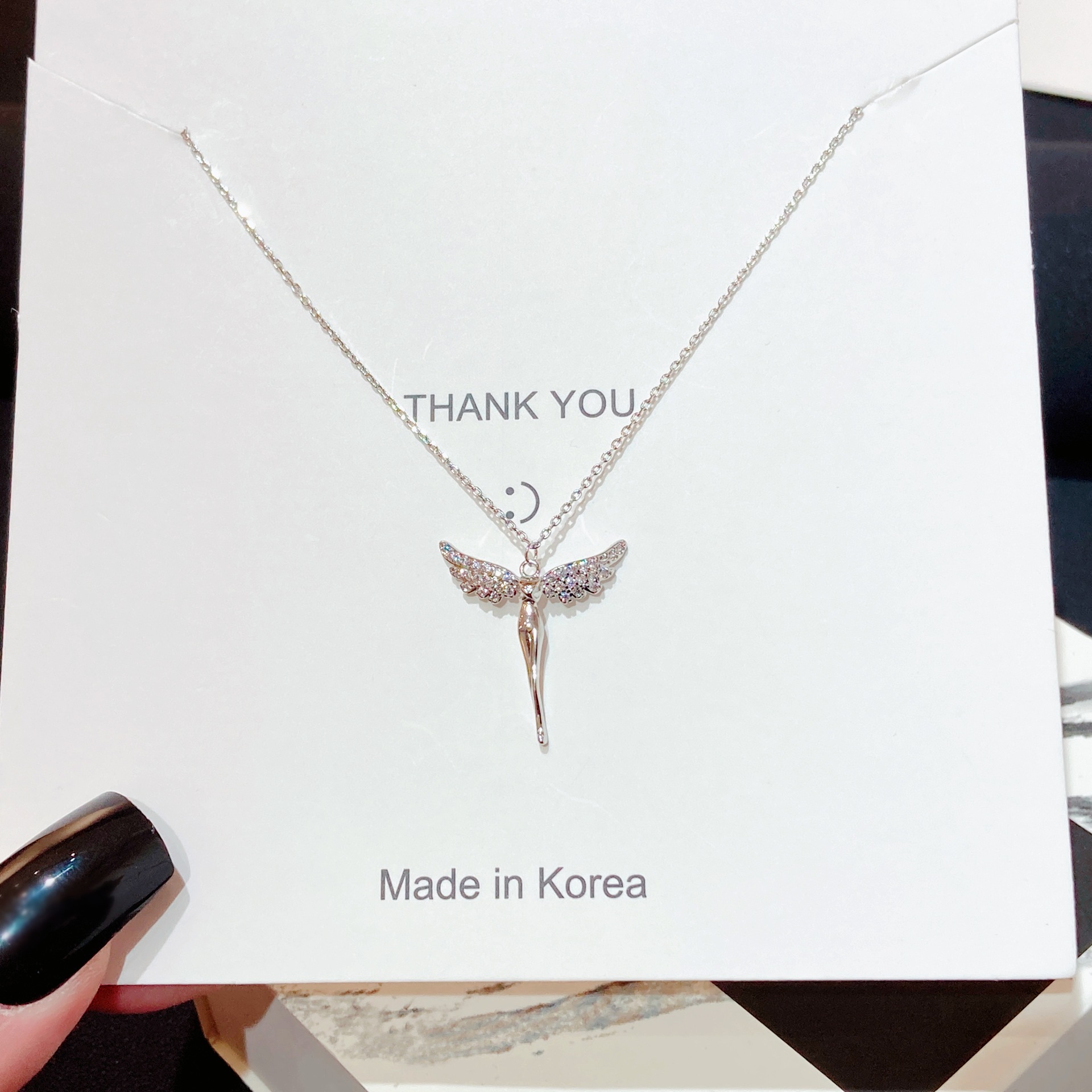 项链饰品女新款2025蝴蝶结鱼尾翅膀锁骨链百搭超长保色女批发新款详情25