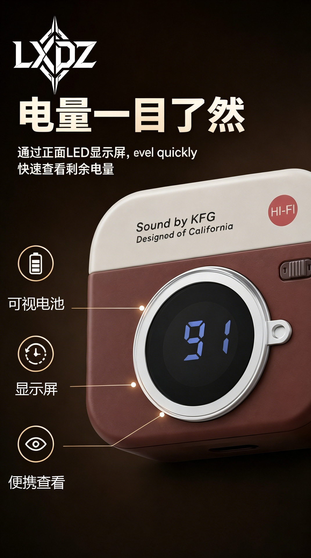 Новая ретро-камера LXDZ 2026 bluetooth с беспроводным высоким уровнем шума для беспроводных беспроводных беспроводных беспроводных беспроводных беспроводных bluetooth pic 7