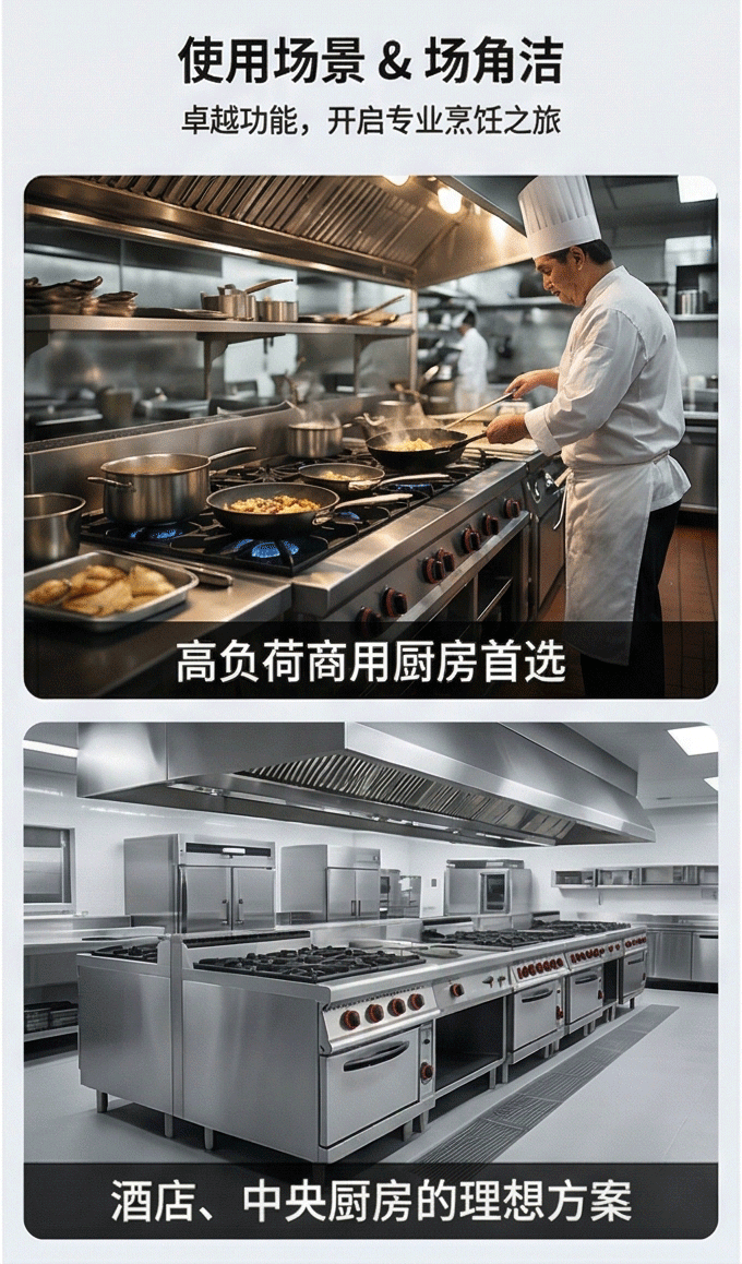 Kaiping commercial vertical gas four-head rice cooker with gas oven, hotel kitchen equipment, kitchen kitchenware equipment pic 6
