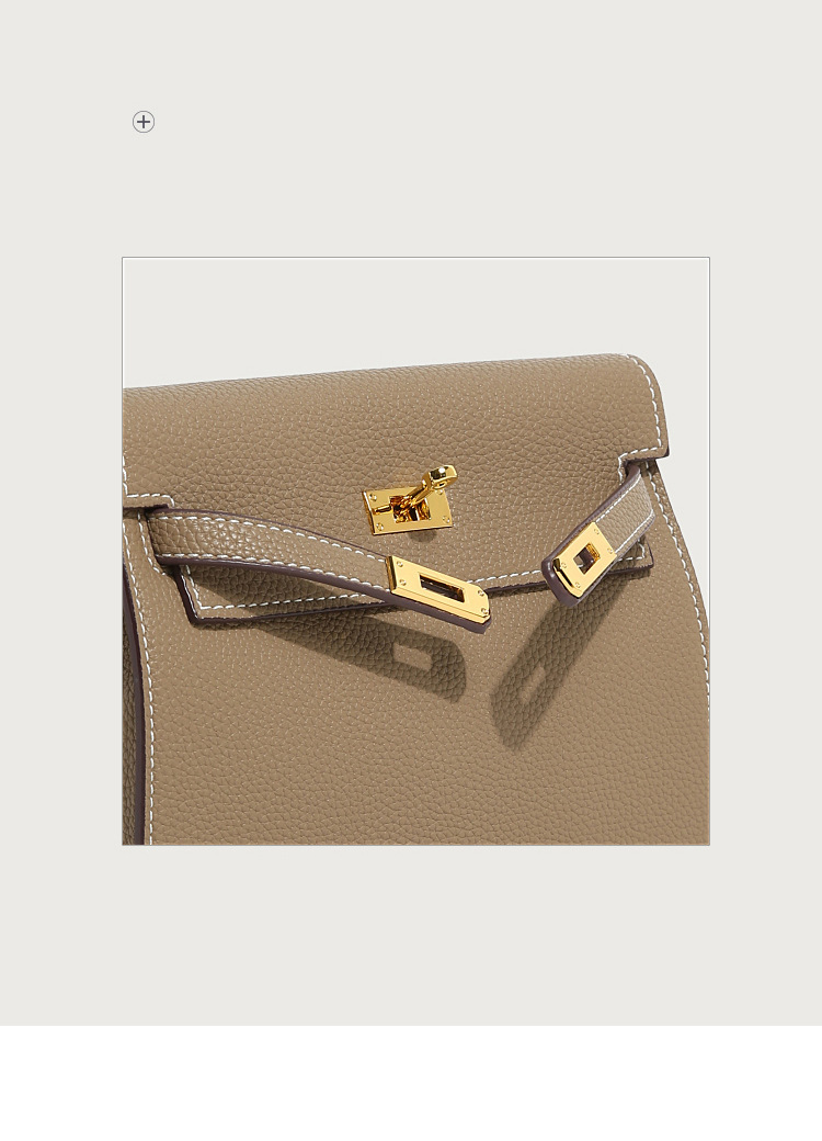 This is a new retro and trendy dance bag by Kelly, featuring a simple, classic and high-end look. It is a single-shoulder, hand-carry and crossbody bag with a lychee pattern pic 14