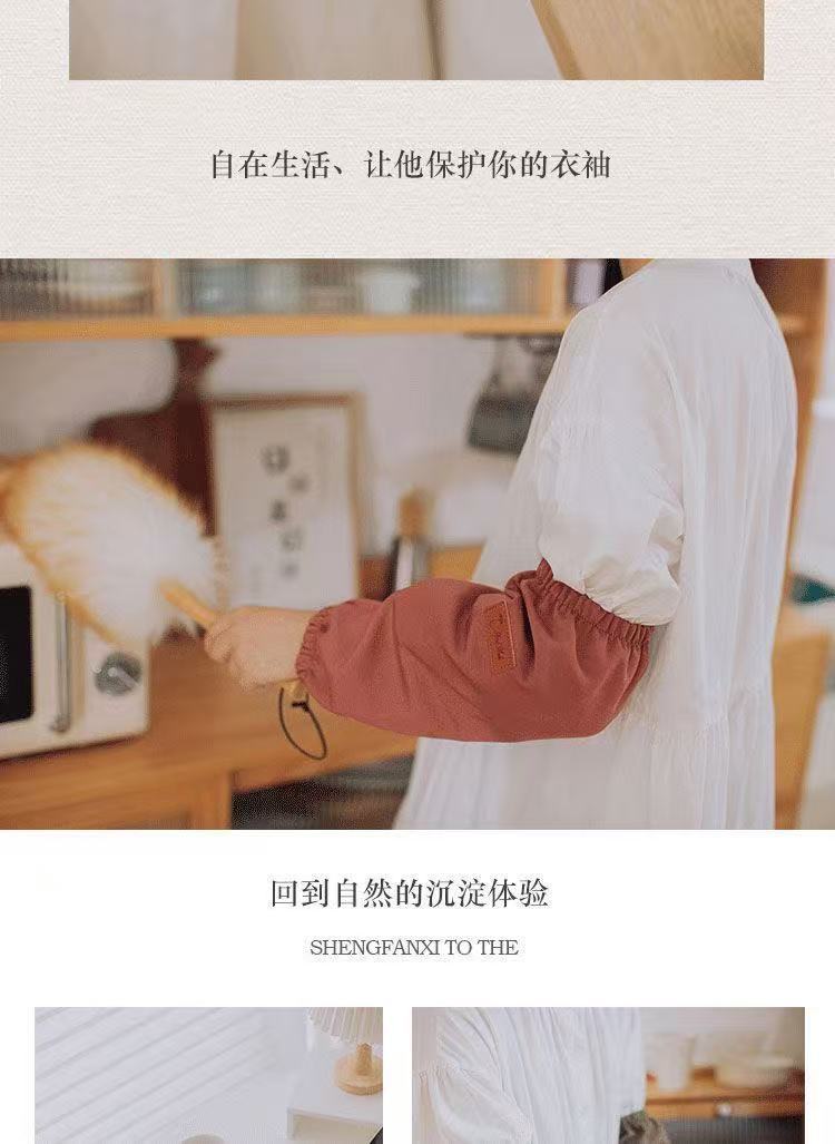防水套袖帆布办公画画秋冬加大棉服厨房男女工作护袖头筒家务清洁详情10