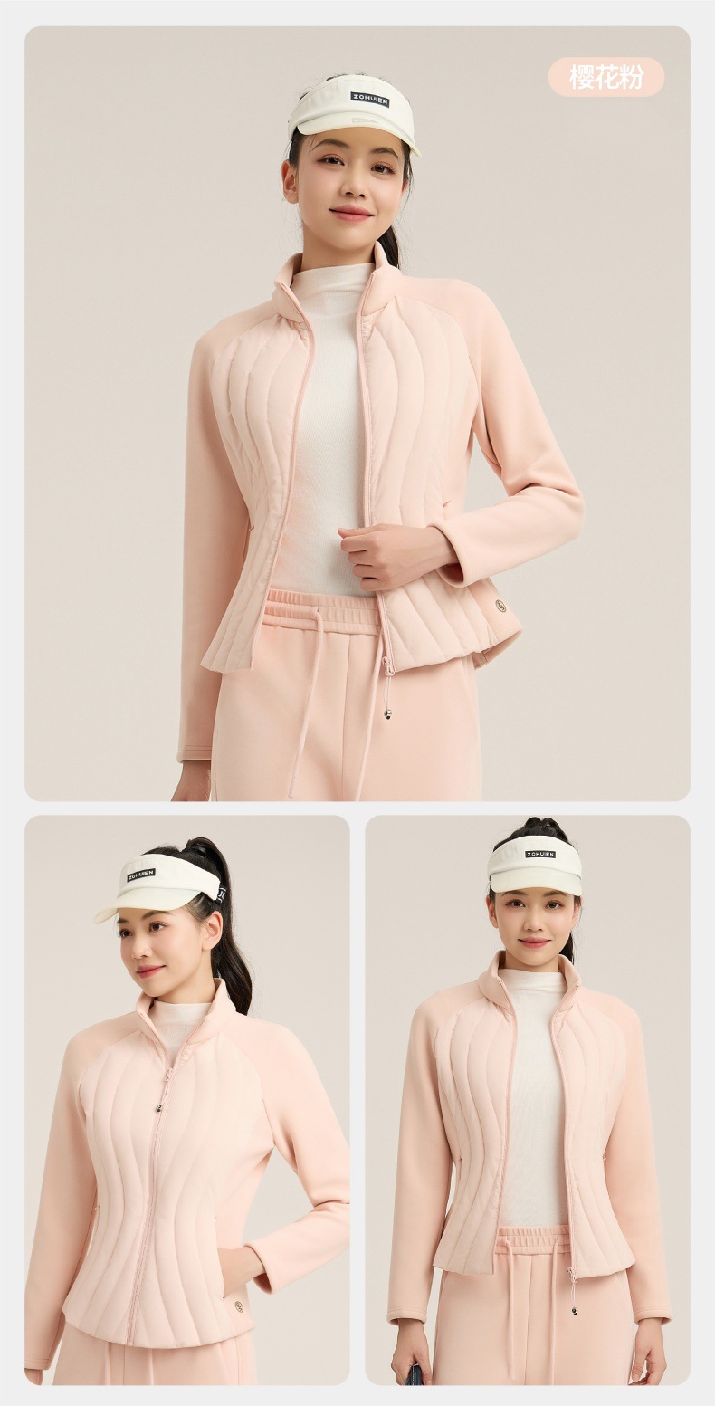 A new style of light and thin down jacket for women, with a slender waist and a slimming look. It is a short white duck down jacket for autumn and winter pic 20