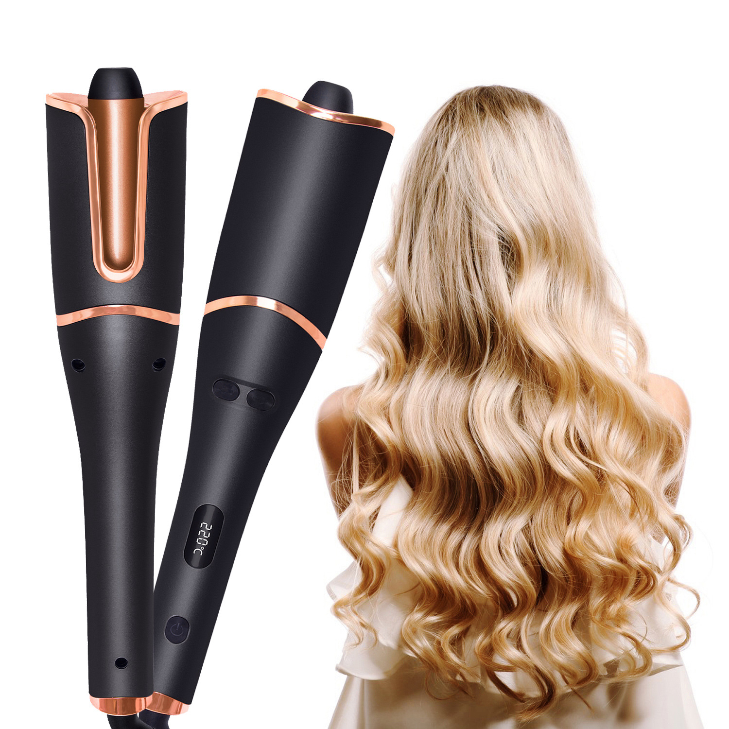 Cross-border lazy person curling iron, automatic curling without damaging hair, dry and wet dual-purpose rose curling, negative ion electric curling iron pic 9