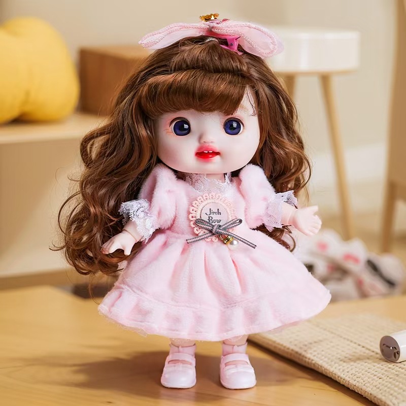 A 20-centimeter doll, a cute baby, a birthday gift set for a lovely girl pic 4