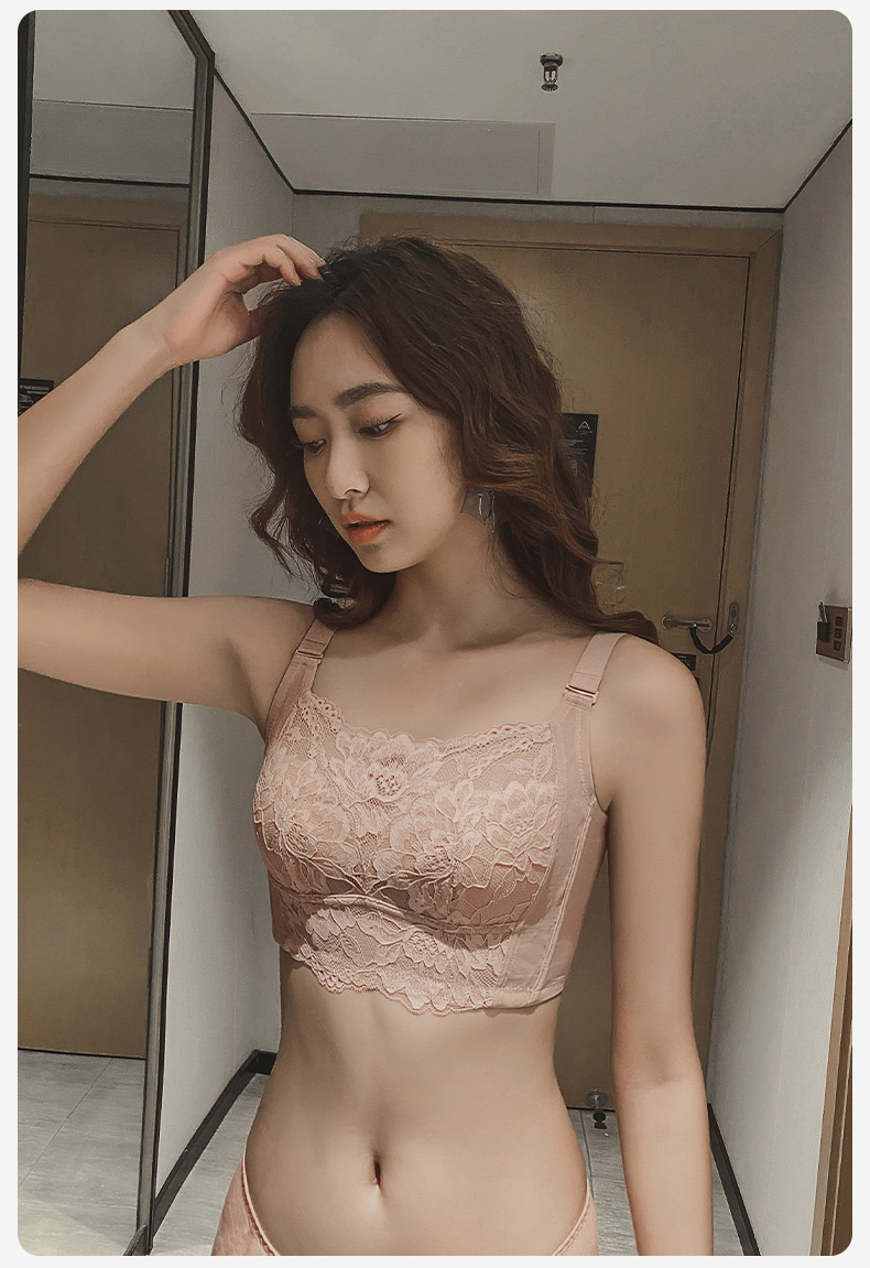 无钢圈大胸显小防下垂内衣女超薄款舒适调整型收副乳透气文胸详情13