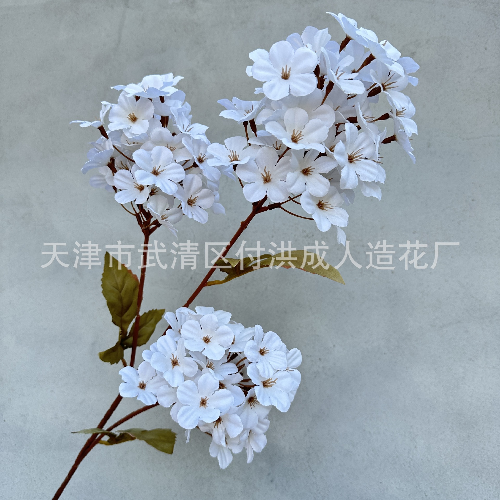 Wholesale of 3-head snowflake hydrangea artificial flowers for wedding roadways, ground arrangement flowers, decorative patterns for prefabricated houses and home decoration pic 9