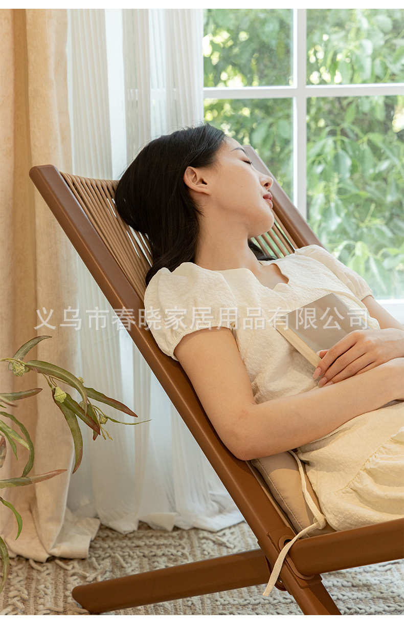 云栖户外阳台庭院客厅家用创意休闲躺椅 折叠桌椅 靠背藤椅 批发 折叠椅 舒适度极高的休闲椅子详情3