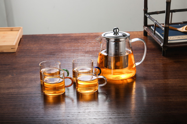 厂家批发高硼硅耐热玻璃茶壶透明功夫茶具泡茶壶不锈钢过滤花茶壶详情18
