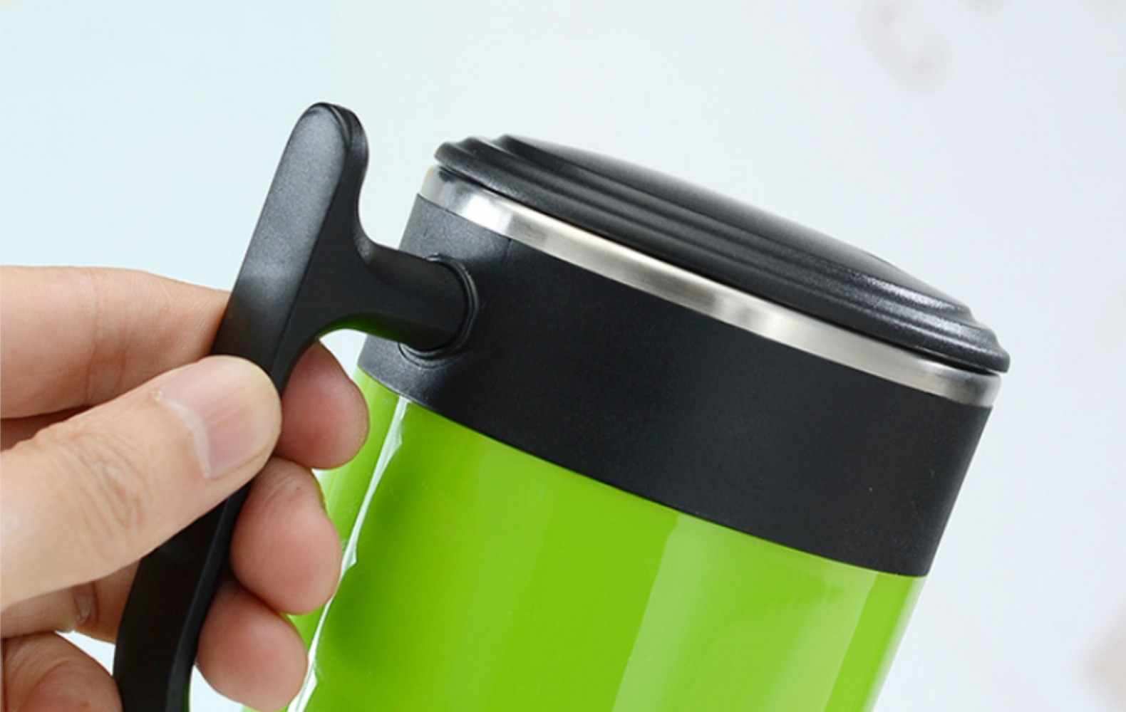 现代简约不锈钢双层隔热水杯高颜值咖啡杯带手柄家用礼品跨境货源详情9