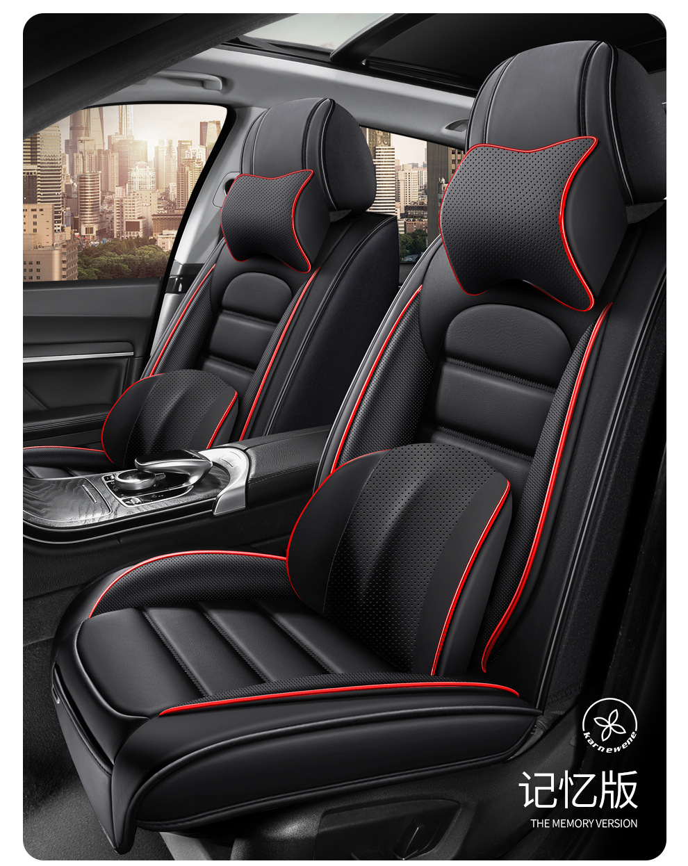跨境亚马逊全包围全皮四季汽车坐垫夏季座椅套纳帕软皮通用款坐垫详情39