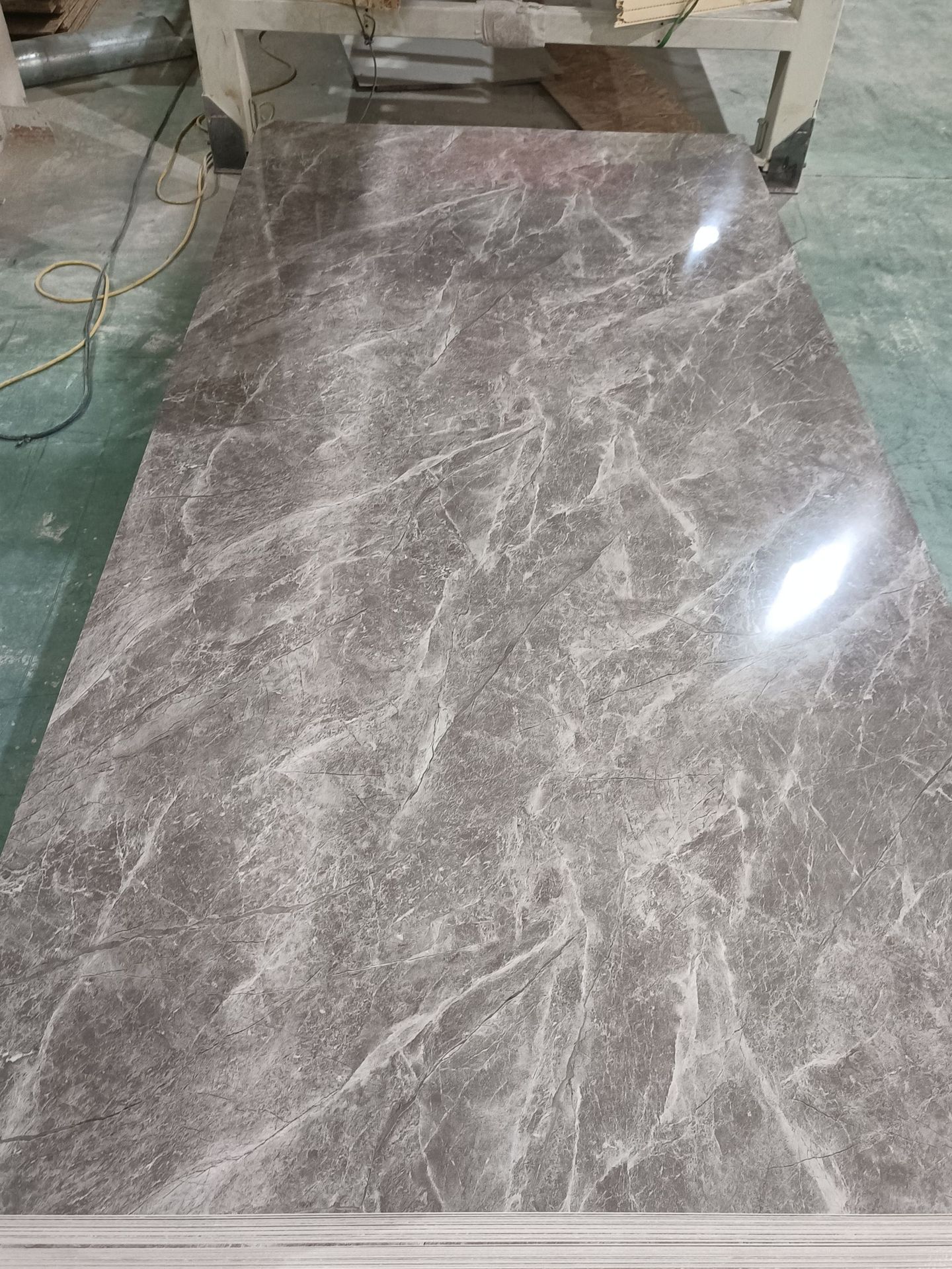 uv board imitation marble high-gloss wall panel, PVC decorative panel, waterproof and flame-retardant, hotel project, stone plastic UV board for export pic 6