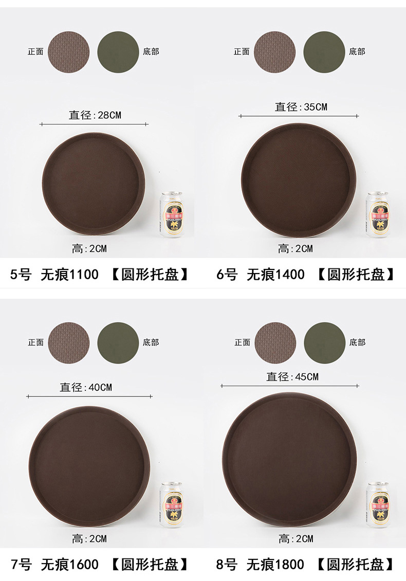 Anti-slip tempered tray, PP plastic tray, rectangular commercial hotel serving plate, awarding and loading plate pic 9