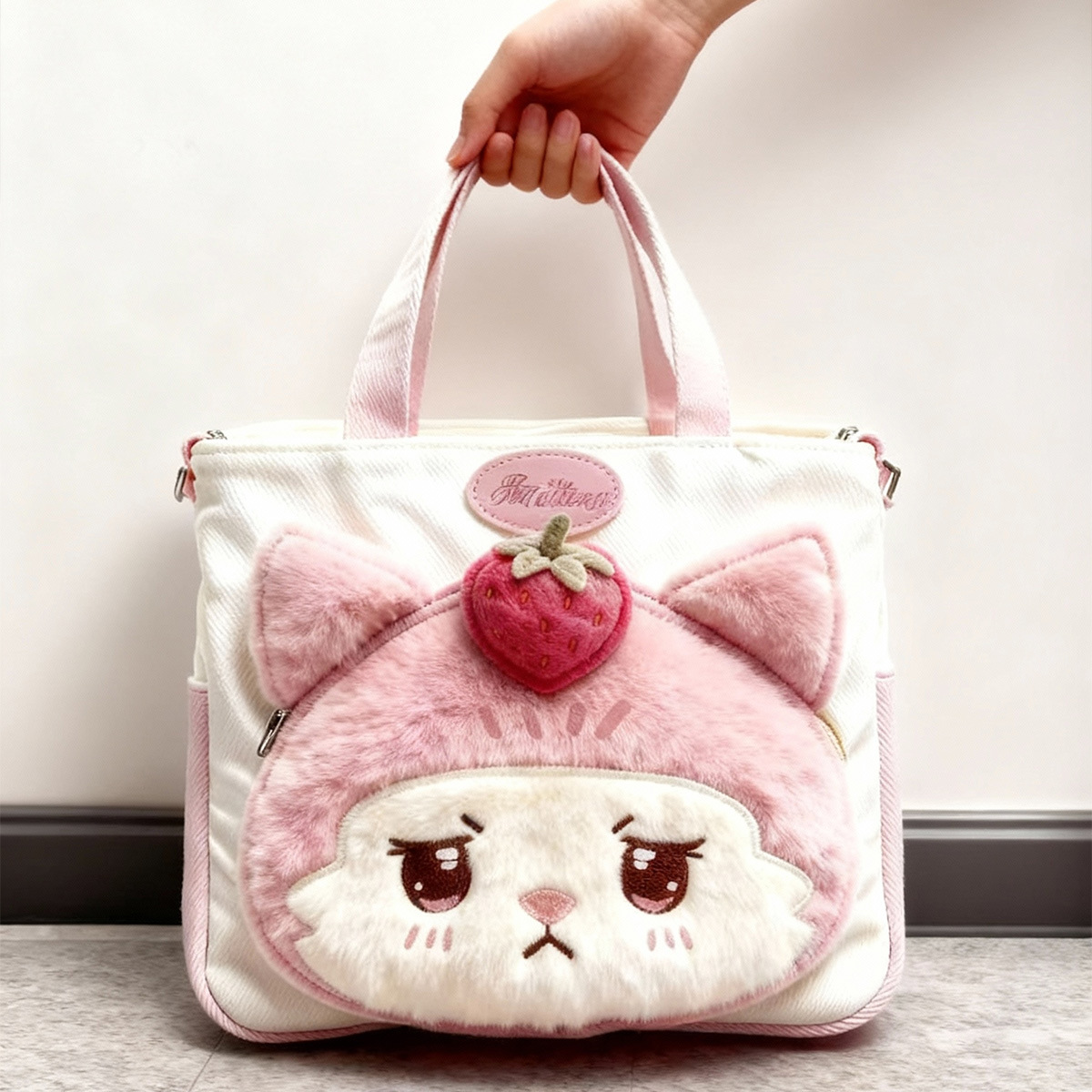 Rongli Rongli cute crossbody Bag, large capacity single-shoulder tote handbag, Mommy bag, Multi-functional makeup bag, student class tutorial bag pic 2