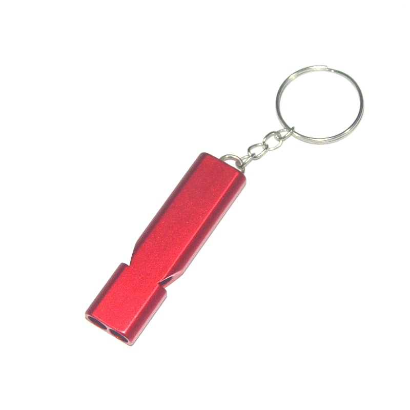 EDC portable outdoor equipment survival blast whistle, dual-tube resonance high-frequency aluminum alloy whistle, dual-frequency whistle pic 5