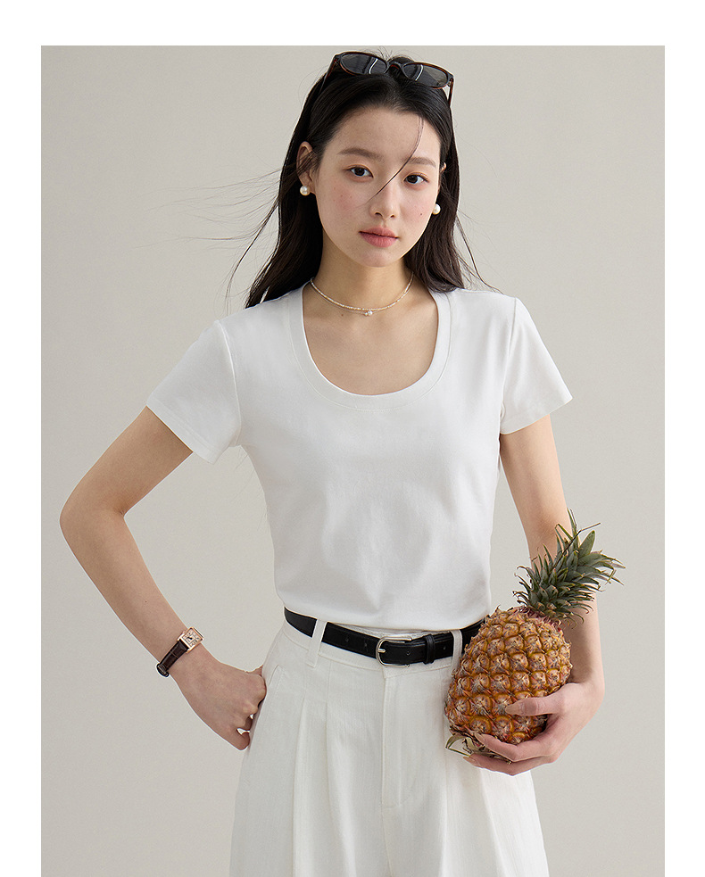 【 Blockbuster B: Super Comfortable Double-collar T-shirt with Upgraded Fabric 】 Spring short-sleeved T-shirt pic 28
