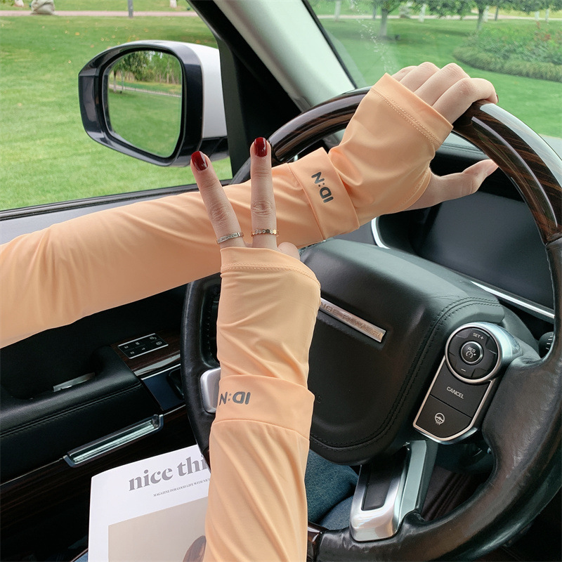 Summer ice silk sun protection ice sleeves, UV protection, high appearance level, student female outdoor cycling and driving trendy ice silk sleeves pic 6