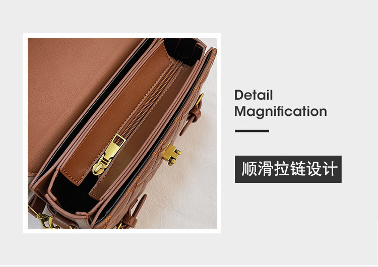 外贸新款菱格手提包包女2025复古百搭小方包春季质感单肩斜挎包详情10