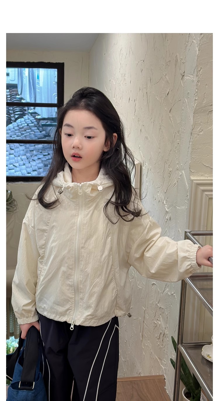女童韩版薄款风衣外套2025春装新款儿童百搭休闲连帽防晒冲锋衣潮详情13