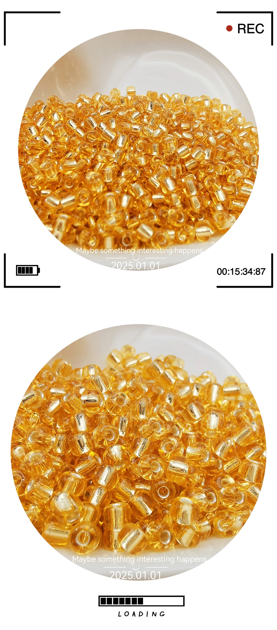 2/3/4mm金银灌银玻璃米珠管珠diy手工串珠材料散珠手链耳饰品配件详情4