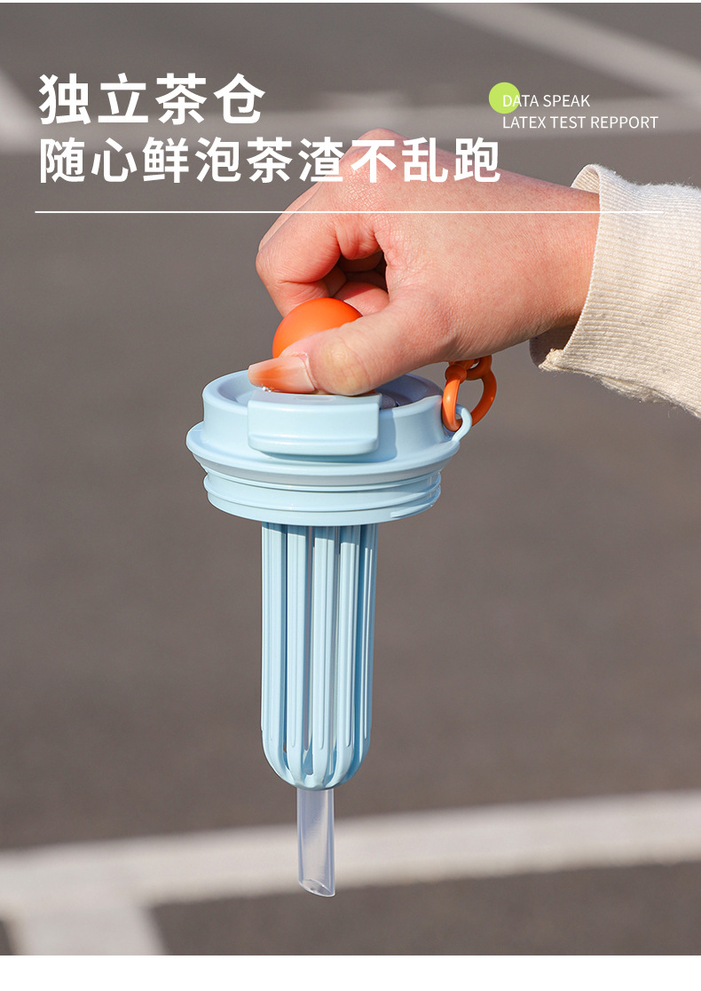 原创Tritan夏季高颜值吸管水杯女生泡茶杯办公家用奶茶咖啡塑料杯详情21