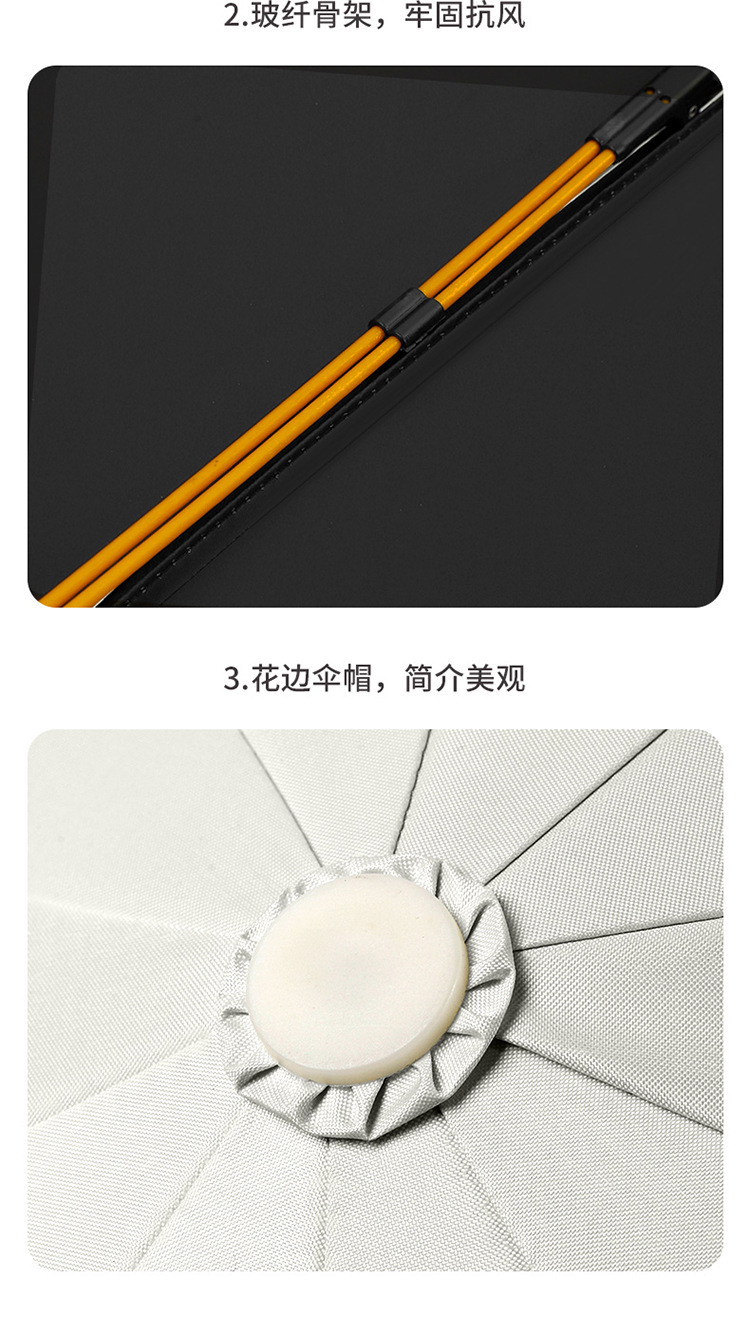 全自动环扣雨伞大号防晒防紫外线晴雨两用女高级感折叠便捷太阳伞详情17