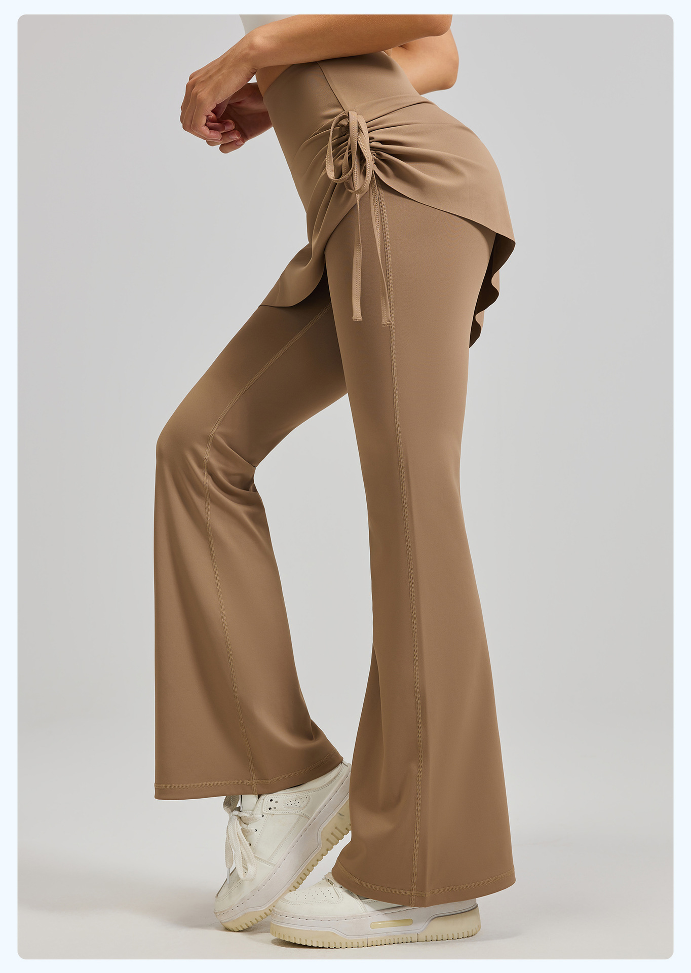 New wrinkled flared skirt pants, two sets of high-waisted, hip-lifting, slightly flared yoga pants for women pic 22
